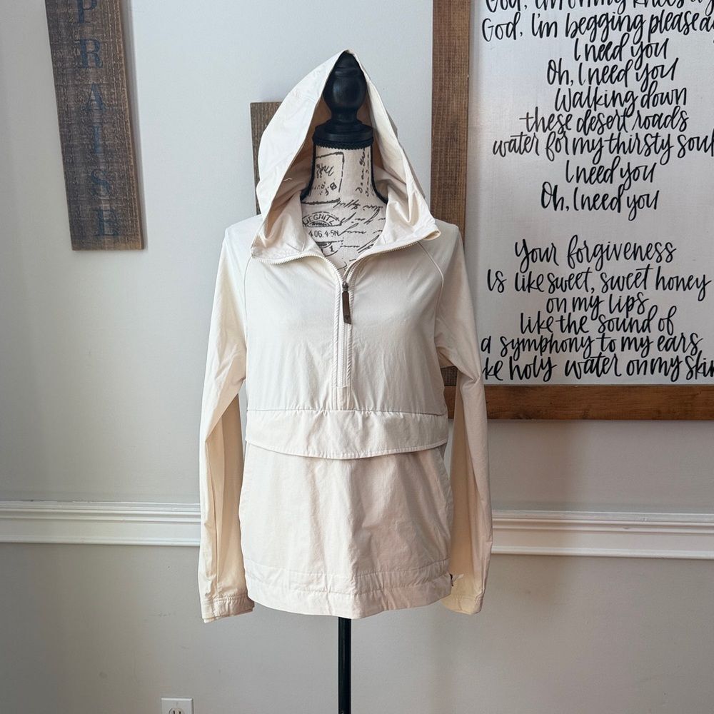 LIV Outdoor Cream Hooded Utility Jacket